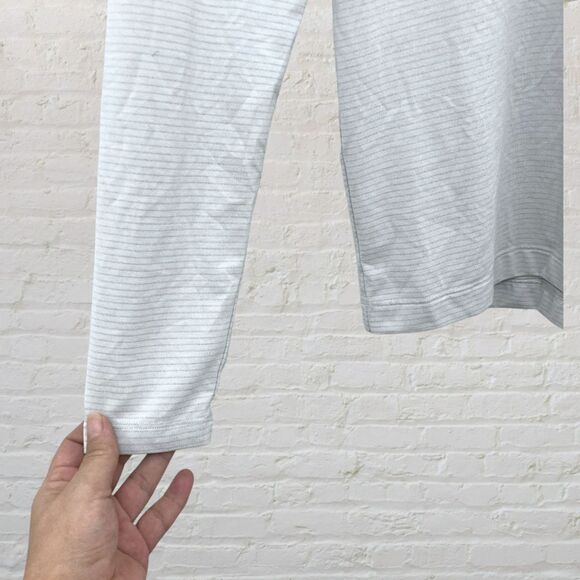 Lululemon Evolution Polo Light Gray Stripe No Size Tag Fits Small - Picture 10 of 15